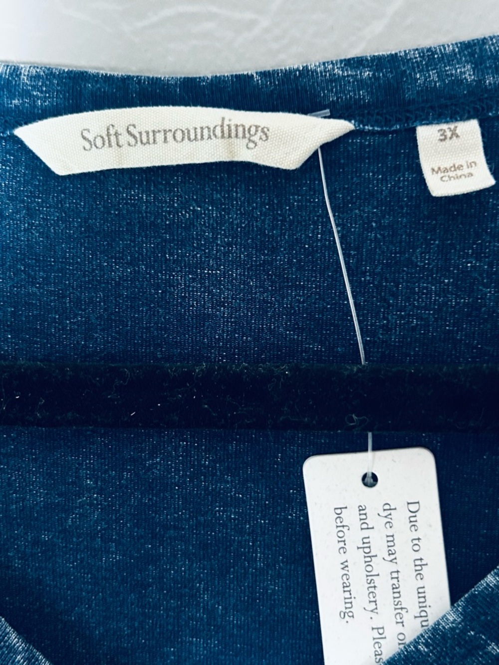 Soft Surroundings Janet knit denim look Maxi Dress w/Long Sleeves minimalist - Picture 9 of 15